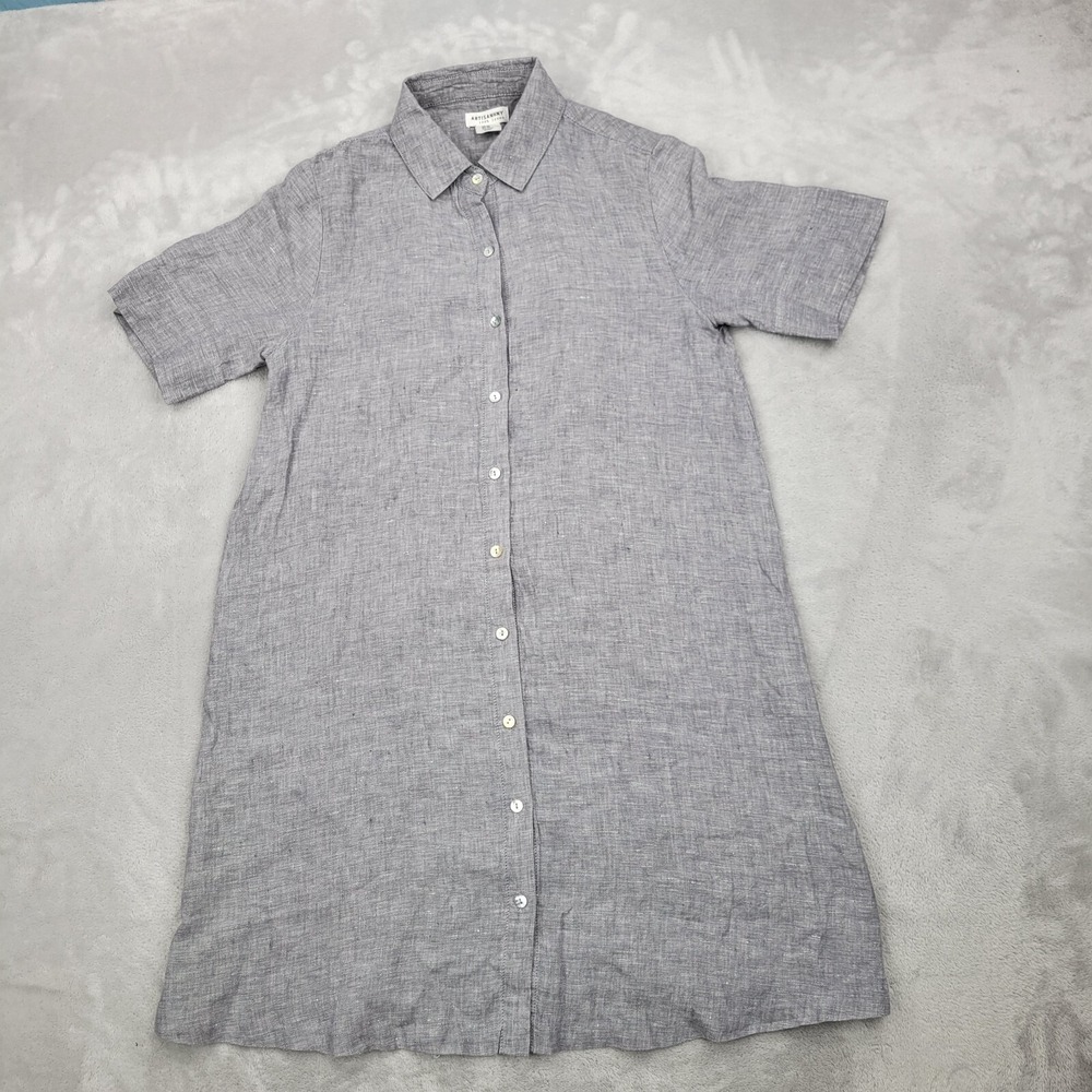 Artisan NY Linen Top Women XS Button Up Blouse Shirt Dress Extra Small Adult